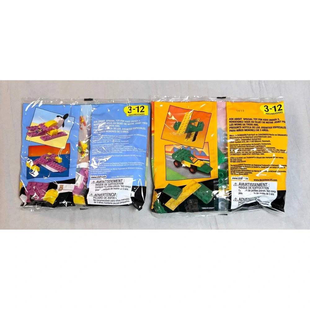Vintage 1999 McDonalds Happy Meal LEGO Classic Set 1-7 Complete
